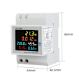 Miniatyrbild 3 av 5: Elförbrukningsmätare, 100A 6 EN1 DIN-skena 220V DE FRONTURE FREEDER FREEDURE FUND PROBLE, AC40-300V CT Integrerad