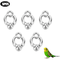 Miniatyrbillede 2 af 4: 5 stk. (5,5 mm) Papegøje fodring, fuglefodspænde legering fugle fodstøttering til små mellemstore fugle