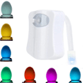 Miniatyrbilde 1 av 4: LED Toalett nattlys med bevegelsessensor, menneskelig kropps induksjon nattlys, toalettsetelys, 8 farger