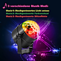 Miniatyrbilde 3 av 3: LED festlys discokule lys effekt musikkstyring