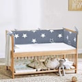 Miniatyrbillede 2 af 5: 4-sidet Babysengekant, Baby Krybbe Skinnebeskytter Bidering Beskyttelse Baby Kant- og Hjørnebeskytter mod Kollision (1,8M)