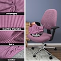 Miniatyrbillede 5 af 5: 1 sæt bløde, vaskbare stretch spandex sæde- og ryglænsbetræk til kontorcomputerstole, spisestuestole, b