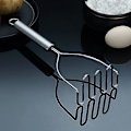 Miniatyrbillede 3 af 5: Kartoffelmoser, (9 tommer) Heavy Duty Rustfrit Stål Metal Kartoffelmoser Med Spejlpolering, Kartoffelmoser Redskab, Håndholdt Kartoffelmoser, Puree