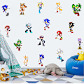 Pikkukuva 3 / 3: Sonic the Hedgehog -seinätarra, irrotettava ja liimattava