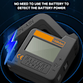Miniatyrbilde 4 av 5: Universal digital batteritester for alle C, AA, AAA, D, N, 9V 6F22 og 1,5V batterier for elektrisk utstyr (krever ikke batteri for drift)
