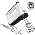 Miniatyrbillede 2 af 5: Håndmixer, 6 hastighedsindstillinger 400W med 2 piskeris og 2 dejkroge, turbofunktion, udkastningsknapdesign, bærbar mixer