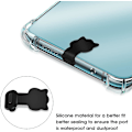 Miniatyrbild 3 av 5: 3-pack silikon anti-damm pluggar för USB C-port för mobiltelefon och smartphone formade