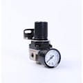 Miniatyrbillede 1 af 3: AR2000 - 1/4 \"Lufttryksregulator, pneumatisk kontrolkompressor med trykmåler, justerbar lufttryksmålerventil i aluminiumslegering med støtte