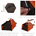 Miniatyrbillede 4 af 5: Pettelt Foldbar Anti-UV Regn- og Vandtæt Holdbar Hundekat Soveværelse til Sommer Indendørs Udendørs Camping Rejser
