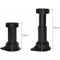 Miniatyrbillede 2 af 4: Parti med 12 justerbare fødder til fodskab til plastskab med clips base, basehøjde 120 til 150 mm