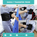 Miniatyrbillede 4 af 5: Patient Transfer Bælte, 45cm, til sikker overførsel i seng, bil, kørestol, seng til handicappede, ældre, tilskadekomne (sort)