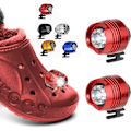 Miniatyrbild 1 av 5: 2 st LED Croc (Färg:Röd) Skoljus, Strålkastare för Croc, Små lampor, 2 st Roliga Croc Strålkastare för skor, Små LED-lampor för vuxna barn Crocs G
