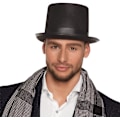 Miniatyrbillede 2 af 5: Colin hat, sort tophat i sort, tilbehør til galla, karnevalsfest eller karneval
