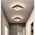 Miniatyrbillede 2 af 5: LED loftslampe, 22W firkantet loftslampe, 3500K loftslampe, egnet til badeværelse, stue, soveværelse, køkken, gang (trefarvet belysning)