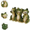Miniatyrbillede 2 af 5: Frøstatue Miniature Fe Have Statue Frø Figur Resin Håndværk Ornament Dekoration til Plæne Blomsterpotte-Skulptur Vedhæng