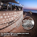 Miniatyrbild 3 av 4: 3 x 2 m LED-ljusnät för juldekoration, fest, inomhus, 8 ljusväxlande program, fe-rep-lampor vattentäta romantiska juldekorationer, vit