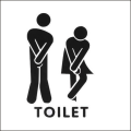 Miniatyrbilde 5 av 5: Mann Kvinne Toalett WC Flyttbar Husholdning Hjem Vegg Klistremerke Plakat Veggdekor for Soverom Stue Bad Kjøkken Vindu Glass