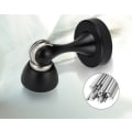 Miniatyrbillede 4 af 5: Sølv 2-pak magnetiske dørstoppere i rustfrit stål, sort, heavy duty, fodliste, hold dør åben
