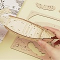 Miniatyrbilde 5 av 5: Fiskebåt 3D-puslespill i tre, modellbygging for voksne å bygge, hjemmekontor dekorasjon julegaveidé TG308