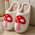 Miniatyrbild 5 av 5: Svamptofflor dam fluffiga retro mjuka plysch hemmaslippers fluffiga slip-on bekväma inomhus utomhus tofflor 24,5 cm
