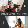 Miniatyrbillede 5 af 5: (Sort) Trådløst Bluetooth-headset Børneheadset Foldbart Katte-headset med stereomikrofon Børne-Bluetooth-headset til pc-telefon.