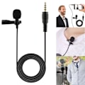 Miniatyrbillede 2 af 5: 3,5 mm clip-on mikrofon med håndfri funktion, trådløs kondensator, mini lavalier mikrofon