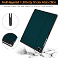 Miniatyrbillede 5 af 5: Passer til Samsung TAB A7 10.4 Tablet Etui med Pen Slot 2020 Model Drop-proof Beskyttende Cover Etui, Stabil Magnetisk Flip-Sort