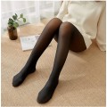Miniatyrbillede 5 af 5: Kvinders Fleece-foret tights Falsk Gennemsigtig Termisk Leggings Vinter Gennemsigtig Termisk Strømpebukser Fodløs Tights 300g Tyk Fleece