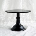 Miniatyrbillede 2 af 4: Sort 10 tommer jern rund kage stativ piedestal sort dessert holder display bryllup fest dekoration Sasicare