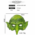 Miniatyrbillede 5 af 5: Heks Maske Grøn Goblin Maske Halloween Karneval Fest Kostume