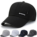 Miniatyrbillede 2 af 5: Sort-Justerbar Baseball Cap Golf Hat Motorcykel Trucker Cap Strapback Cap til Mænd Kvinder