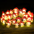 Miniatyrbilde 1 av 5: Dekorlys 10 fot 30 LED-er sopplys Batteridrevet soppnattlyskjede med 8 lysmoduser Fjernkontroll Timer for soverom Vinter Christ