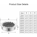 Pikkukuva 5 / 5: VMCPROMOTION AUTION GRILL AIDATION GRILL - PYÖREÄ ATTION GRILLI, Ruostumattomasta teräksestä valmistettu ilmastusritilä, tuuletus verkolla, pyöreä pakoputken ritilä, Ø