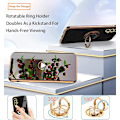 Miniatyrbillede 4 af 5: Etui til Samsung Galaxy A32 5Gi (Sort), Samsung A32 5G Etui Stødsikkert, Plating 360 Graders Beskyttelse Magnetisk Cover Bilholder Etu