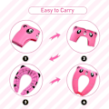 Miniatyrbillede 3 af 5: Baby Toiletsæde Reducer (Pink), Foldbar Toiletsæde til Børn, Bærbart Toiletsæde til Drenge og Piger med 8 Skridsikre Sliders og 1 Ca
