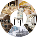 Miniatyrbild 5 av 5: Set med 4 Utdragbara stolsöverdrag Stolsöverdrag Matsal Modern Tvättbart Överdrag Stolsöverdrag För Matsal Restaurang Hotell Bukett, Beige lea