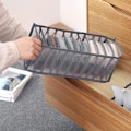 Miniatyrbillede 4 af 5: (11 rum) Foldbar skuffeorganisator - 1 stk. undertøjsopbevaring, kommode tøjorganisator til sokker, undertøj, babytøj, slips, grå