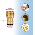Miniatyrbillede 2 af 4: Sæt med 2 vandingsrørfittings - Vandingsrørforbindelse - 1/2 \"rørfitting - Udvendigt gevind G1/2 - Til vandhane og haveslange