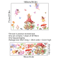 Miniatyrbild 4 av 5: Dekal Fairy Svampar Väggdekal Fjäril Fairy Blomma Väggdekal Flicka Sovrum Barnrum Barnkammare Väggdekoration