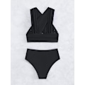 Miniatyrbillede 3 af 4: Dames 2-delt badedragt Criss Cross Ruched S