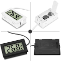 Miniatyrbild 2 av 5: Mini digital LCD-termometer temperatur med temperaturprobgivare testare för kylskåp frysar akvarium (4X svart)