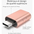 Miniatyrbild 3 av 5: Rose OR adapter USB C till USB-paket från 2 USB C hane till USB3 hona, kompatibel adapter med MacBook Pro/Air 2021 IMAC IPAD Mini 6/PRO