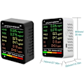 Pikkukuva 4 / 5: 6 in 1 pm2.5 pm10 HCHO TVOC CO CO CO2 Monitoori monitoiminen ilmanlaadun CO CO DIOKSIDI FORMALDEHYDI LCD LAP LOW LOCAL WORK HOTE HOTE Offi