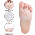 Miniatyrbillede 4 af 5: 3 par metatarsal puder til kvinder og mænd, silikone metatarsal puder, bløde silikone fodpude bolde, opgraderede fortykkede genanvendelige silikone metatarsal