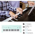 Miniatyrbillede 4 af 5: Elektrisk Klaver med Mikrofon og Musikalsk Keyboard og Legetøjsgave til Begyndere, Børn og Studerende (Blå)