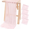 Miniatyrbilde 1 av 5: Chiffon duker - gjennomsiktige duker til bryllup - rustikk bryllupsdekorasjon - franske chiffon duker