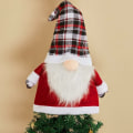 Miniatyrbild 1 av 5: Julgransprydnad 25 tum svensk GNOME Stor Tomte Julgnomer Prydnader Julgransprydnader Hemfesttillbehör (Röd, Svart Vit T