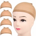 Miniatyrbilde 1 av 5: 4 stk. Parykkhetter, Strømpehetter for Parykker Stretchy Nylon Parykkhetter for Kvinner Beige