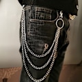 Miniatyrbild 5 av 5: Lång metallkedja för bälte Rock Punk Hook byxor
