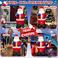 Miniatyrbillede 4 af 5: 1,2 m Udendørs Oppustelige Juledekorationer, Oppustelig Julemand med Gavepose, Indbygget LED-lysdekoration til Gård, Have, Græsplæne, Jul